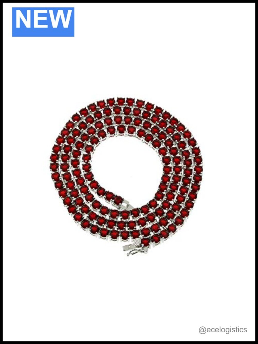 4mm Tennis Necklace Choker Lab Created Diamonds Brass Box Clasp